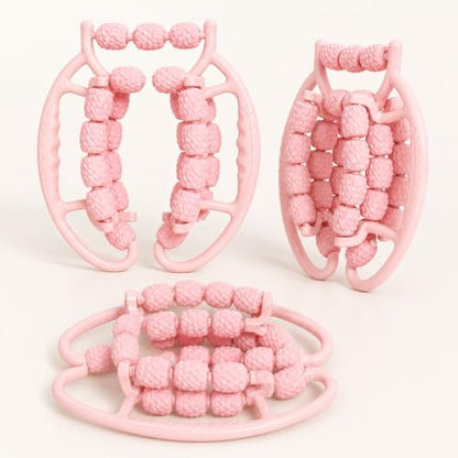 29-Wheel Leg Roller Massager, Manual Muscle Roller Tool for Calves, Thighs and Arms, Pink - size: 29-Wheel