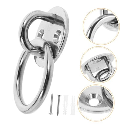GALPADA Suspension Trainer Straps Ceiling Hooks Ground Anchor Resistance Bands Wall Anchor Wall Anchors for Resistance Bands Ceiling Hammock Silver Stainless