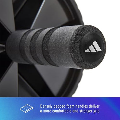 Adidas ADAC-11404-1 Ab Wheel Foam Roller, Abdominal Roller, Abdominal Training, Myofascial Release