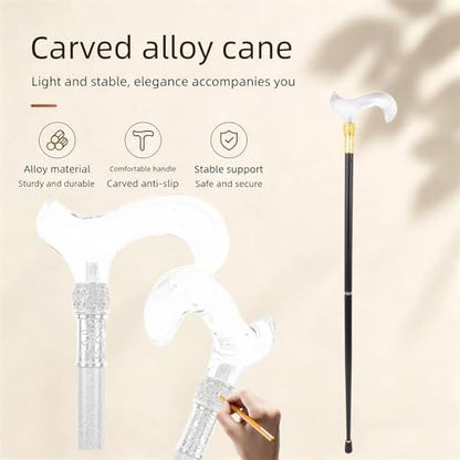 Transparent Crutch, Ergonomic Handle, Non-Slip and Wear-Resistant, Portable Unisex Model, Also a Stylish Accessory