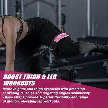 Thigh Ankle Strap Adjustable Neoprene Padded, Ankle Leg Cuffs with Resistance Bands for Leg Butt Training Workout Equipment, Strength Training,Hip Gluteus