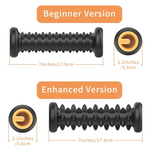Foot Massager Roller Set for Plantar Fasciitis Relief, Professional 2-Pack (Beginner & Enhanced), Foot Roller for Home Office, Gifts for Mom Dad Friends