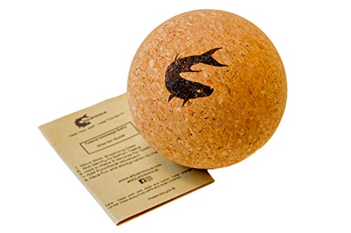 4" Large Cork Massage Ball Natural Firm Ultra-Light Eco-Friendly Hips, Shoulders, Chest Large Massage Ball