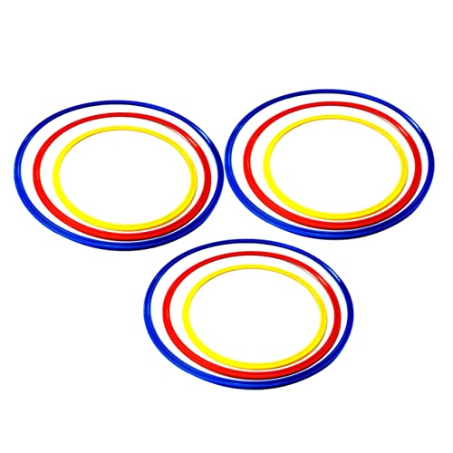 9pcs Soccer Training Rings Abs Agile Fitness Ring Set for Football Basketball Training 40cm 3 Colors
