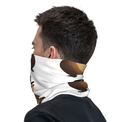 Groundhog with Hat Prints Multifunctional Sport Headband – Seamless Stretch Neck Gaiter for Hiking, Biking, Running & Outdoor Activities – Soft, Quick-Dry, No-Fade Design