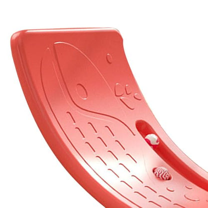 Wobble Balance Board, Kids Rocker Board Plastic Load Bearing 50kg 110.2lb Children's Wobble Board Balance Training Board for Exercise Indoor Birthday Gift - color: Red