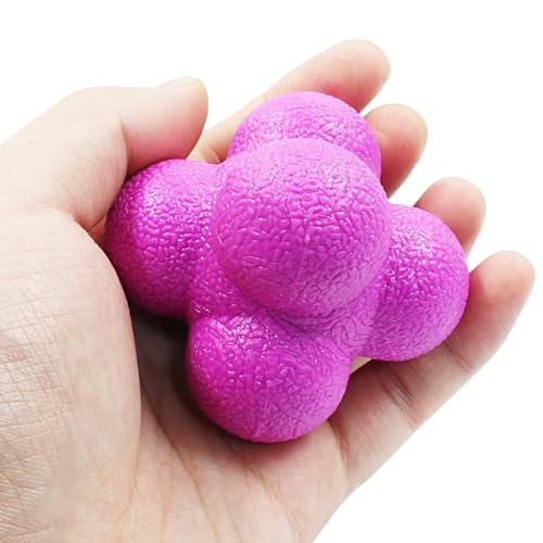 2 Pack Reaction Balls Agility Training Ball Hand Eye Coordination Training Sports Reaction Speed Multiside Reaction Ball