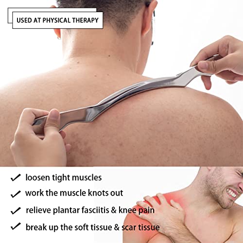 Gua Sha Scraping Massage Tool, IASTM Tool for Large Muscles, Soft Tissue Mobilization, 13.5 Inch Long - style: Classic Style