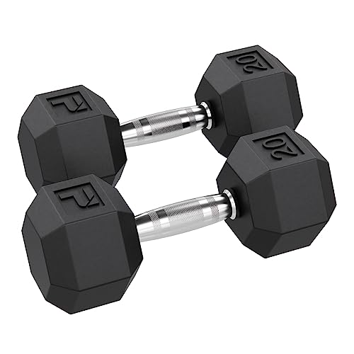 Power Systems Rubber Hex Dumbbells