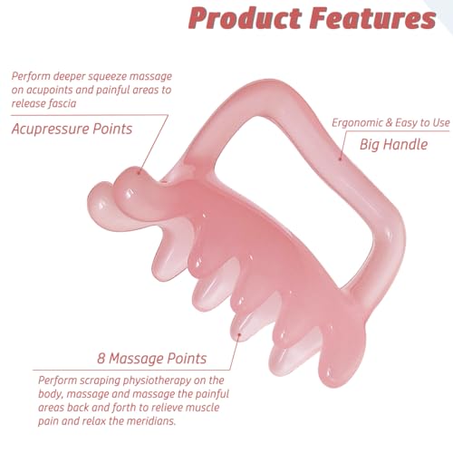 Large Fascia Massage Blaster Tool for Cellulite, Myofascial Release, Muscle Knots, Trigger Points, Cellulite Massager Tool for Body Tension Relief Promote Lymphatic Circulation Pink - color: Pink