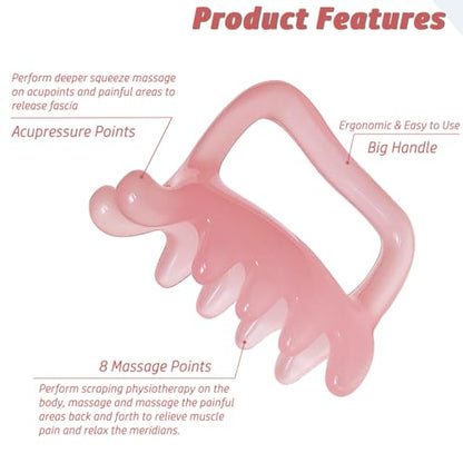 Large Fascia Massage Blaster Tool for Cellulite, Myofascial Release, Muscle Knots, Trigger Points, Cellulite Massager Tool for Body Tension Relief Promote Lymphatic Circulation Pink - color: Pink