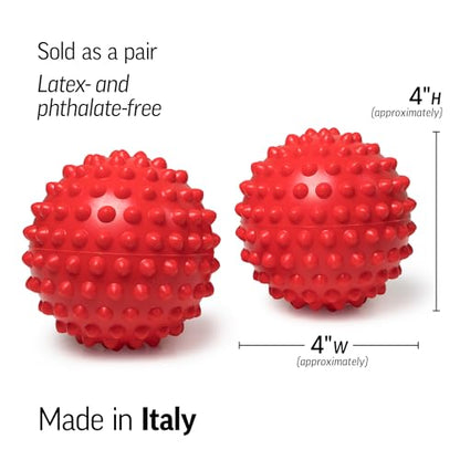 OPTP Franklin Method Easy Grip Ball Set (Pair) - Soft, Bumpy Inflatable Massage Balls for Myofascial Release, Sensory Stimulation and Franklin Method Relaxation Exercises