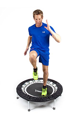 Maximus Pro Home Gym Rebounder Mini Trampoline 40'' + Handle Bar | Includes Workouts Online + DVD's | Adults Indoors | 150kg User Weight. Adult Exercise Trampoline | Already Assembled