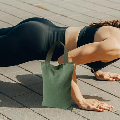 Alasum Weighted Sandbag for Fitness and Yoga 2kg Canvas Sand Bag with Handle for Leg Weights and Pilates Workout Resistance Training