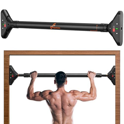 Sportneer Pull Up Bar Doorway Chin Up Bar No Screws Door Frame with Resistance Band Bar, Sportneer Detachable Workout Exercise Bar Handles for All Kinds Resistance Bands