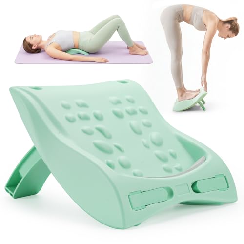 Calf Stretch Board & Back Stretcher – Adjustable Slant Board,Lumbar Pillow,and Foot Rest 4-in-1 for Deep Muscle Relief,Post-Workout Recovery and Injury Prevention