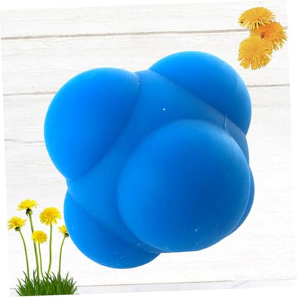 Luxshiny Hexagonal Silicone Bounce Ball Agility Training Reflex Workout Ball Men and Women Speed and Coordination Improvement