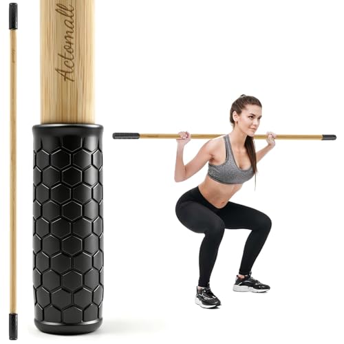 Yoga Stick for Home and Gym, Bamboo Yoga Exercise Stick for Full Range of Motion Including Stretching, Exercise, Physical Therapy and More, Perfect Posture Stick, Stretch Stick