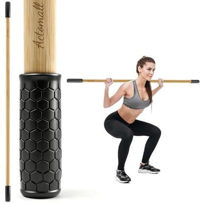 Yoga Stick for Home and Gym, Bamboo Yoga Exercise Stick for Full Range of Motion Including Stretching, Exercise, Physical Therapy and More, Perfect Posture Stick, Stretch Stick