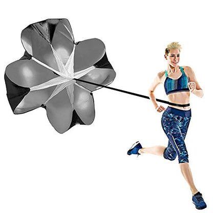 Running Speed Training Umbrella, 56 inches Resistance Parachute with Adjustable Waist Belt, Speed Chute and Fitness Explosive Power Training Umbrella, Soccer Trainer, for Kids Youth and Adults