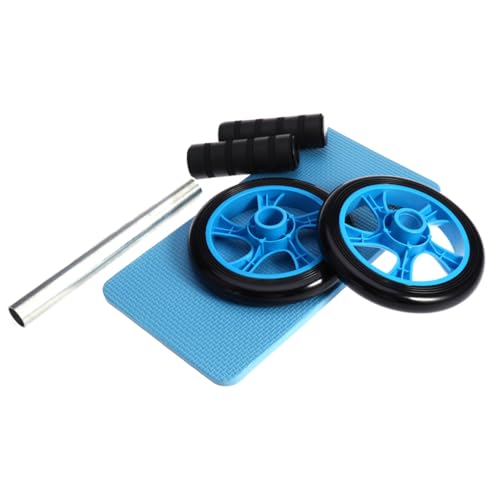 Mikinona Dual Wheel Abdominal Roller with Knee Pad Silent Core Workout Trainer for Home Gym High-grip Handles Lightweight Portable Design Stable Construction for Ab Exercise