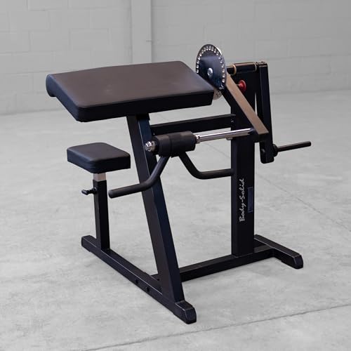 Body-Solid (GCBT380B) Cam Series - Adjustable Seat Biceps and Triceps Machine for Home Gym - Compact Workout Equipment for Arm Training and Weight Lifting, Black