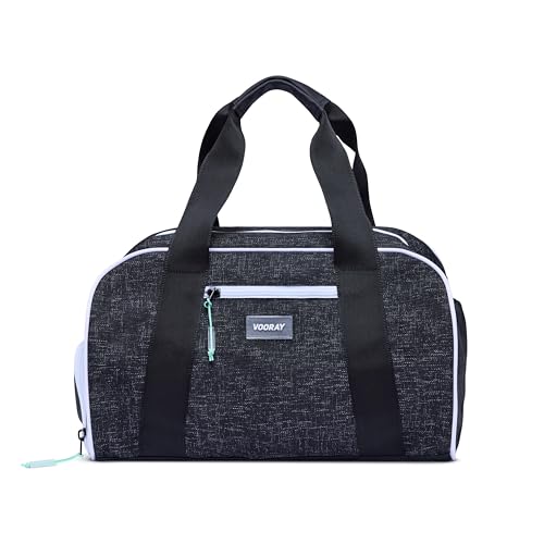 Vooray Burner Duffel Bag - 23L Small Gym Bag for Women and Men with Shoe Compartment, Lightweight Travel Duffel for Training, Sports, Overnight Use - color: Graphite