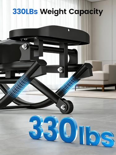 Yagud Rock Stepper for Exercise at Home, Portable Rock Stepper Side to Side with Resitance Bands,Full Body Workout Stepper Exercise Machine Low-Impact Knee-Friendly for Office