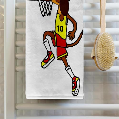 3dRose Funny Dachshund Dog Playing Basketball slam Dunking Ball 22x30 Bath Hand Pool Towel - size: 22x30 Bath Hand Pool Towel