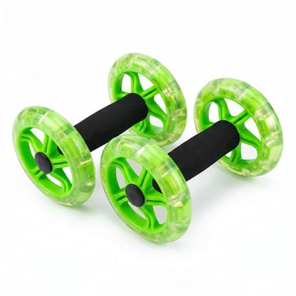 Exercise Roller Ab Exercise Abdominal Roller Wheel Dumbbell, Stable Abdominal Exercise Roller for Abs, Core Strength, Arms & Back, Portable Fitness Trainer for Men & Women