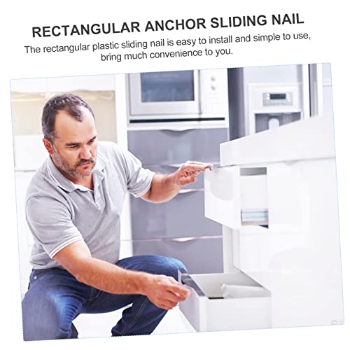 Shaped Cleat Sliders for Furniture Core Sliders Plastic Drawer Slide Socket Easy Install for Dresser Drawer Guides