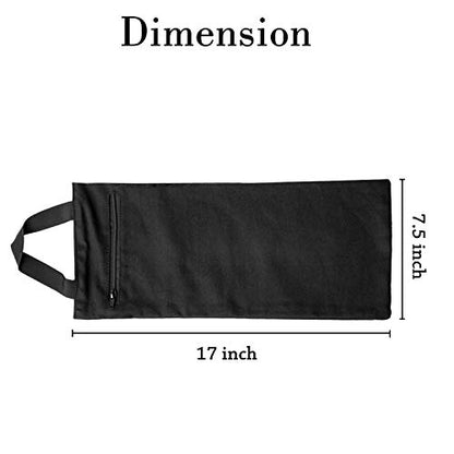 Yoga Sand Bag Cotton Unfilled for Yoga Weights and Resistance Training - color: Black