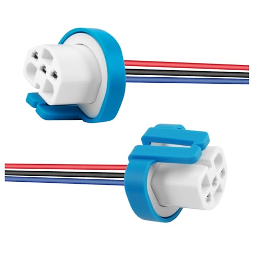 2PCS Headlight Wiring Harness Ceramic,3-Pin 9007 9004 HB1 HB5 Headlight Connector Plug for Replacement of Old Damaged,Universal Plug & Play Headlights Socket Car Accessories
