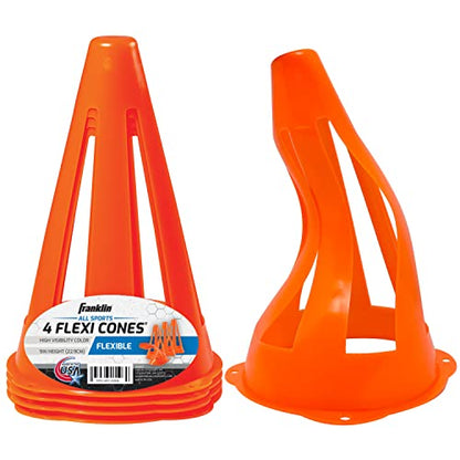 FRANKLIN SPORTS INDUSTRY 4PK 10'Flex Marker Cone SOCCER ACCESSORIES - style: Cone