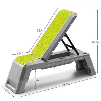 leikefitness Exercise Step Platform, Multifunctional Aerobic Deck - color: Green