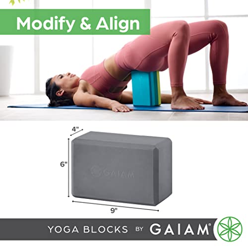 Gaiam Yoga Block - Supportive Latex-Free Eva Foam - Soft Non-Slip Surface with Beveled Edges for Yoga, Pilates, Meditation - color: Deep Purple, style: 1 Block