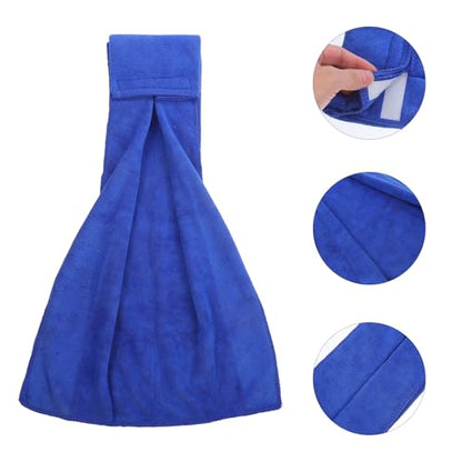 Quick Dry Sports Towel with Hook Loop, Portable Fitness Sweat Towel for Gym, Yoga, Golf – Fast Drying, Lightweight Microfiber in Navy Blue for Travel and Workout