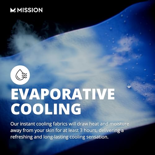 MISSION Max Plus Cooling Towel- Soft, Durable Microfiber - Cools Up to 3 Hours - UPF 50 Sun Protection - Machine Washable