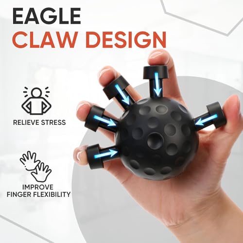Outus 2 Pack Finger Grip Strengthener Hand Gripper Strengthener Adjustable Finger Strength Trainer Strength Trainer Ball for Gym, Piano and Guitar Training