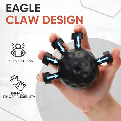 Outus 2 Pack Finger Grip Strengthener Hand Gripper Strengthener Adjustable Finger Strength Trainer Strength Trainer Ball for Gym, Piano and Guitar Training