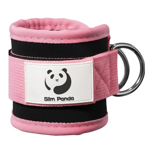 Ankle Strap for Cable Machine,Ankle Cuff for Kickbacks, Booty Hip Abductors,Glute Workouts, Leg Extensions, Curls for Men and Women, Adjustable with Double D-Rings - color: Pink, style: Single