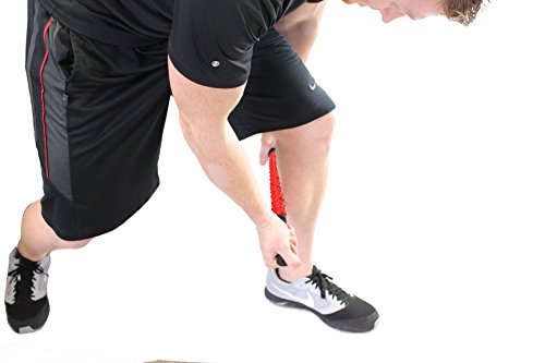 The Muscle Roller Stick, Massage for Legs | Great Gifts for Runners Men/Women, Athletes, Exercise - Shin Splints, Trigger Point - Red Elite Hard, 17" - color: Red