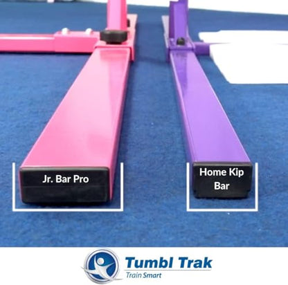 Tumbl Trak Jr. Bar PRO Adjustable Height Horizontal Gymnastics Kip Bar for the Gym or Home - color: Blue