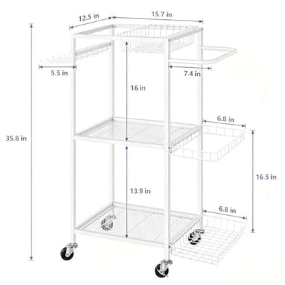 Workout Equipment Storage Rack Metal Yoga Mat Storage Rack, Weight Cart Home Gym Storage Rack with Wheels for Dumbbells, Yoga Mats, Kettlebells, Foam Rollers