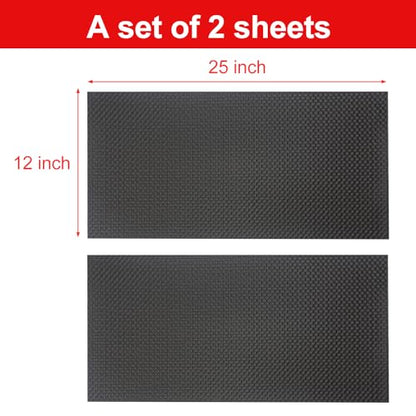 Bike Mat, Exercise Mat for Carpet & Hardwood Floors, Cushioned, Black - size: 12" × 25" (2 mats)