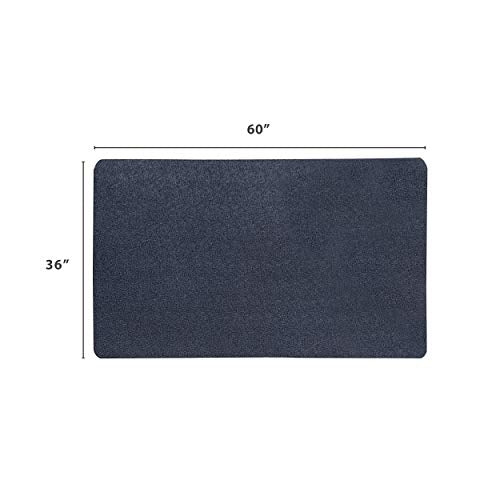 VersaTex Multi-Purpose Recycled Rubber Floor Mat for Indoor or Outdoor Use, Utility Mat for Entryway, Tool Bench, Garage, Under-Sink, Patio, and Door Mat; 36" x 60", Black