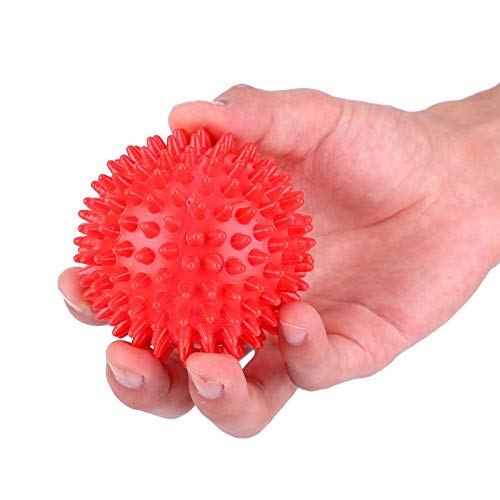 Germerse Massage Ball Spiky Massage Roller Ball for Trigger Point Therapy, Muscle Knot Remover(S-Red) for Yoga Supplies