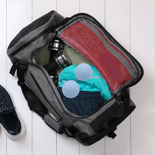 Hard Lacrosse Ball Massage Ball Therapy. Firm Trigger Point Massager Tool for Deep Tissue Yoga Physiotherapy Myofascial Release Muscle Relax Plantar Fasciitis Pain Relief (2 Pack) (Blue) - color: Blue