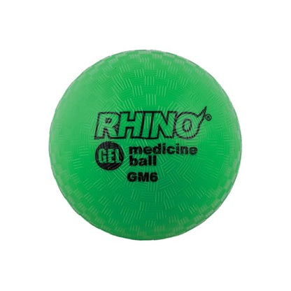 Champion Sports Rhino Gel Filled Medicine Ball – Durable, Soft Grip Weighted Ball for Strength, Cardio, & Rebounder Training – Multiple Weights for Home Gym & Fitness - style: 7 LB Medicine Ball (Green)