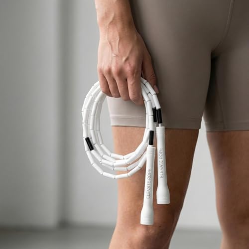 Pro-Grade Beaded Jump Rope for Beginners - color: Black/White